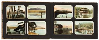 (PHOTOGRAPHY -- JAPAN.) Album of approximately 130 hand-tinted albumen prints.